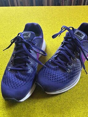 Nike Zoom Air Pegasus 34 Women’s Running Shoes - Purple -Size 9